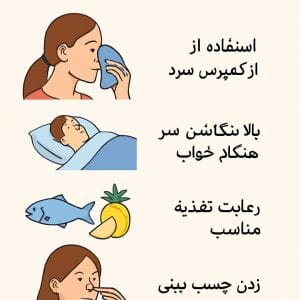 کاهش ورم بینی