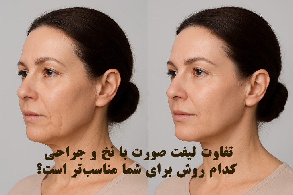 تفاوت لیفت صورت با نخ و جراحی؛ کدام روش برای شما مناسب‌تر است؟