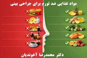 مواد غذایی ضد تورم برای جراحی بینی